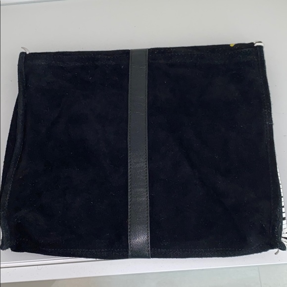 ASOS Black Suede Envelope Style Clutch - Picture 2 of 2